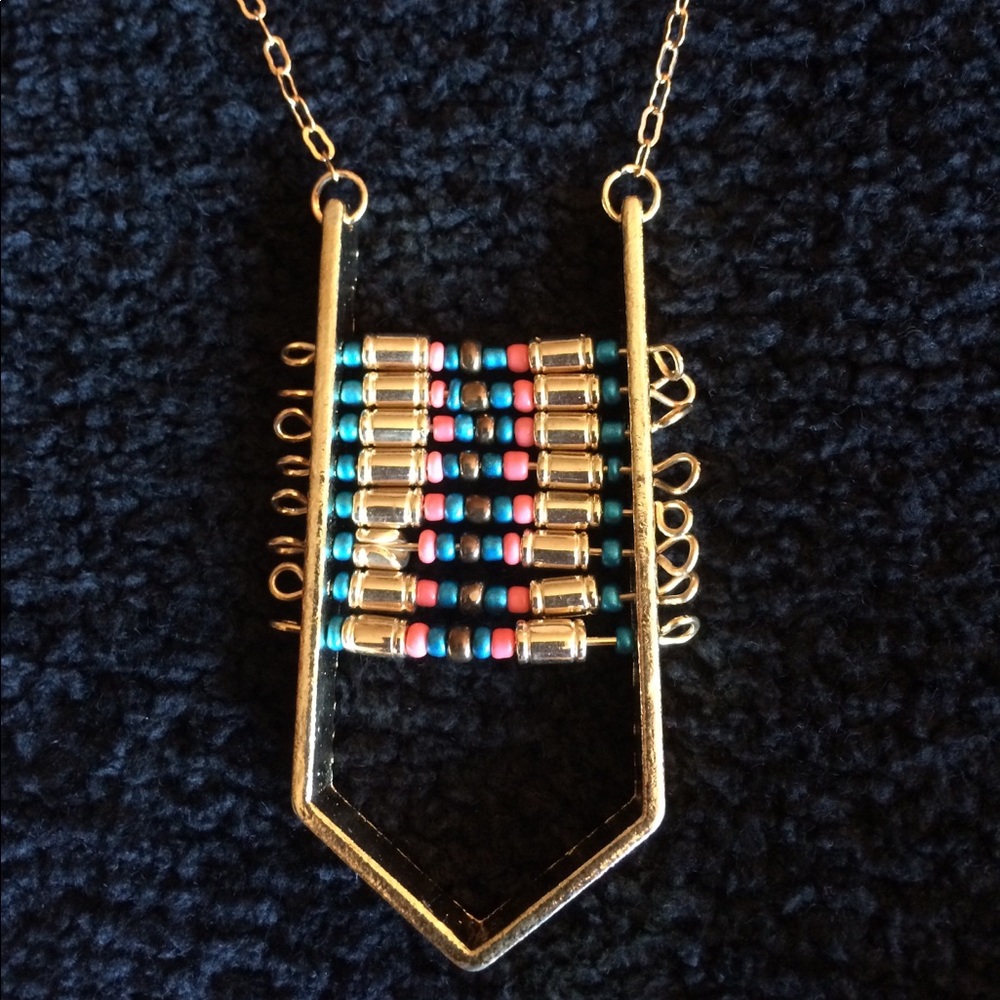 Cute colorful gold toned accessory necklace